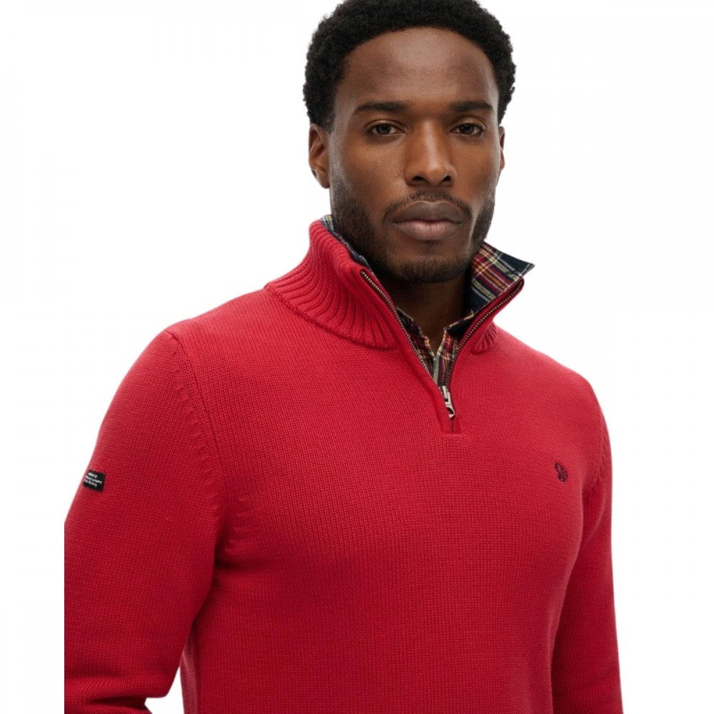 Superdry Cotton Half Zip Knit Jumper