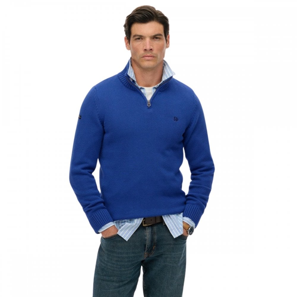 Superdry Cotton Half Zip Knit Jumper