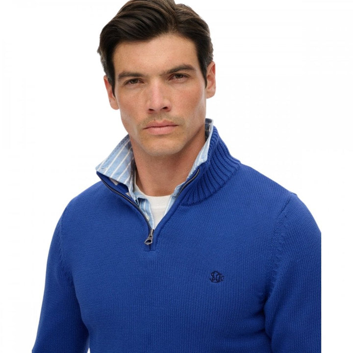 Superdry Cotton Half Zip Knit Jumper