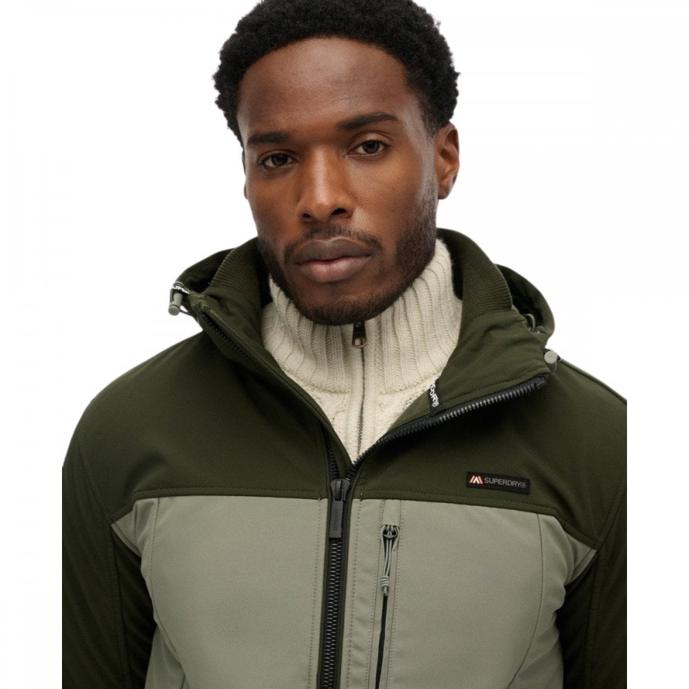 Superdry Hooded Softshell Colourblock Jacket