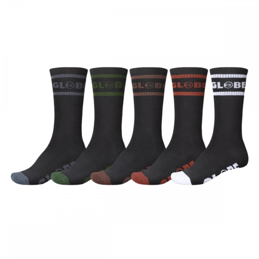 Globe Tilt Hi Crew Sock 5 Pack