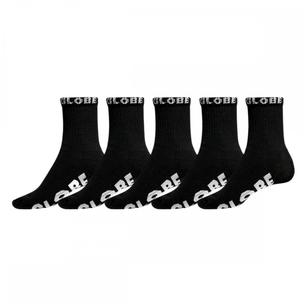 Globe Blackout Quarter Sock 5 Pack