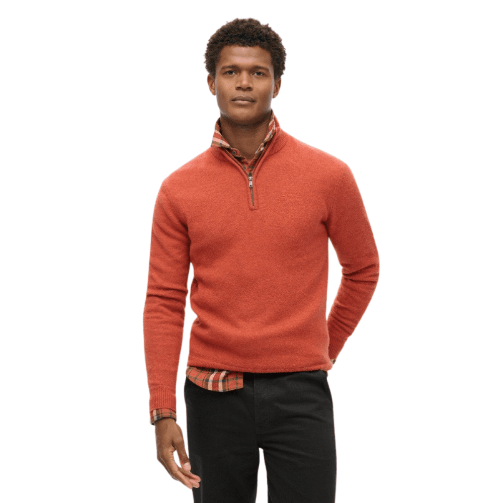 Superdry Essential Embroidered Knitted Half Zip Jumper