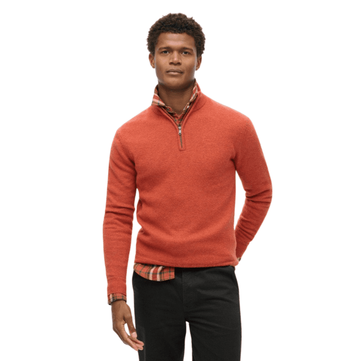 Superdry Essential Embroidered Knitted Half Zip Jumper