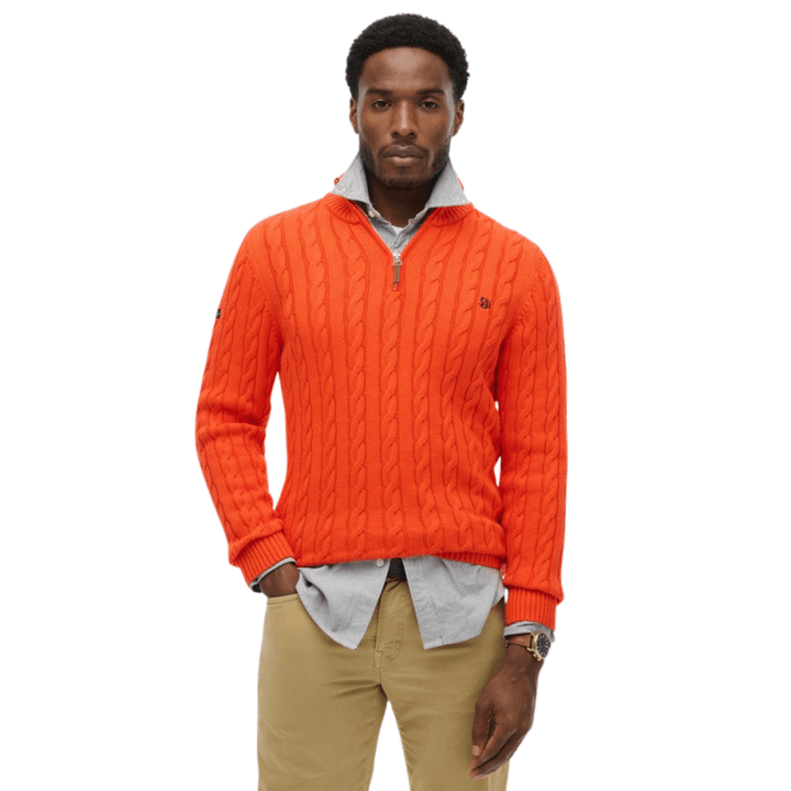 Superdry Organic Cotton Classic Cable Half-Zip Jumper