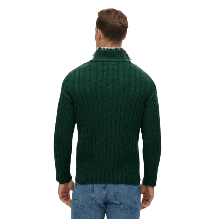 Superdry Organic Cotton Classic Cable Half-Zip Jumper