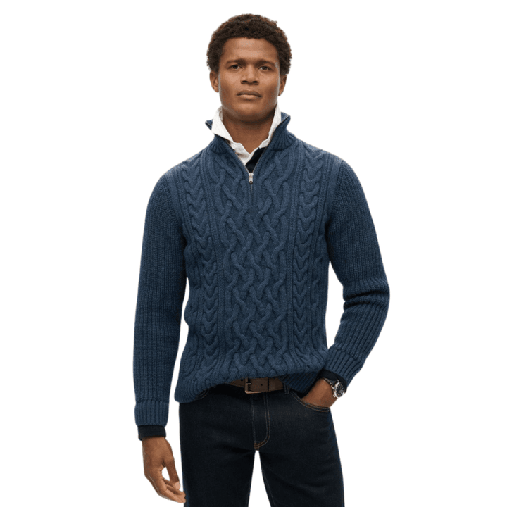 Superdry Jacob Cable Knit Half Zip Jumper