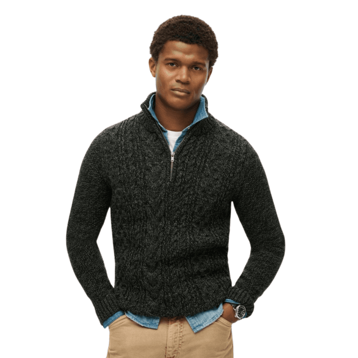Superdry Jacob Cable Knit Half Zip Jumper