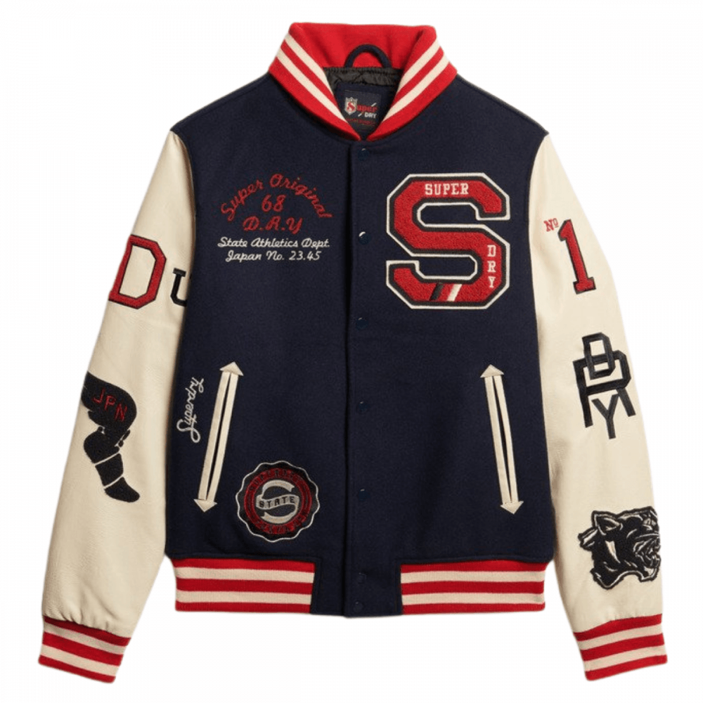 Superdry College Varsity Patched Bomber Jacket