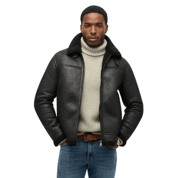 Superdry Faux Shearling Aviator Jacket