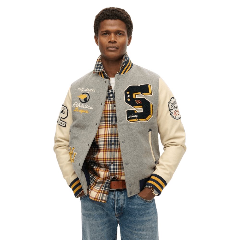 Superdry College Patched Bomber Jacket