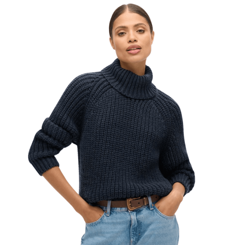 Superdry Slouchy Stitch Roll Neck Knit Jumper