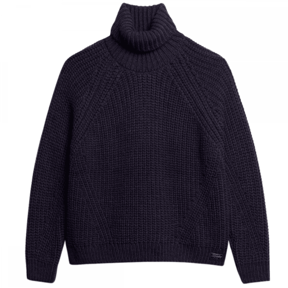 Superdry Slouchy Stitch Roll Neck Knit Jumper