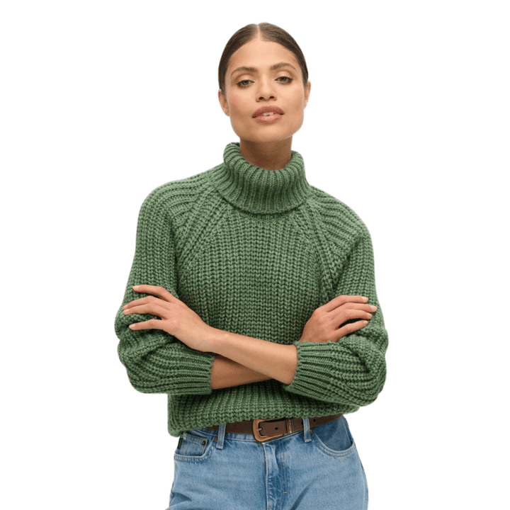Superdry Slouchy Stitch Roll Neck Knit Jumper