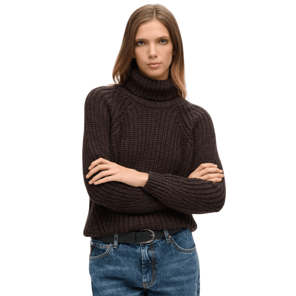 Superdry Slouchy Stitch Roll Neck Knit Jumper