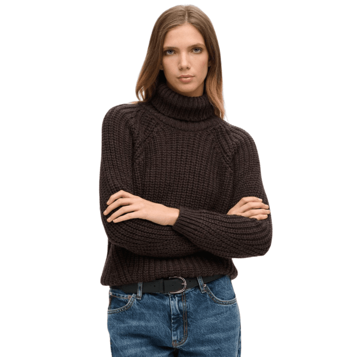 Superdry Slouchy Stitch Roll Neck Knit Jumper