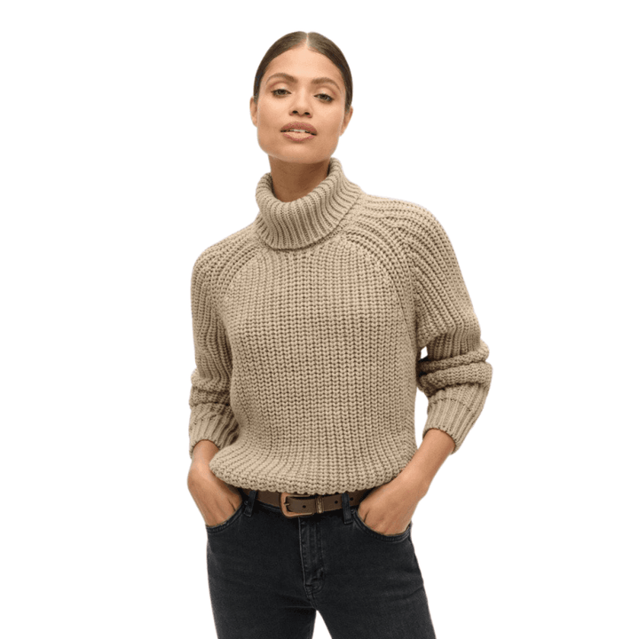 Superdry Slouchy Stitch Roll Neck Knit Jumper