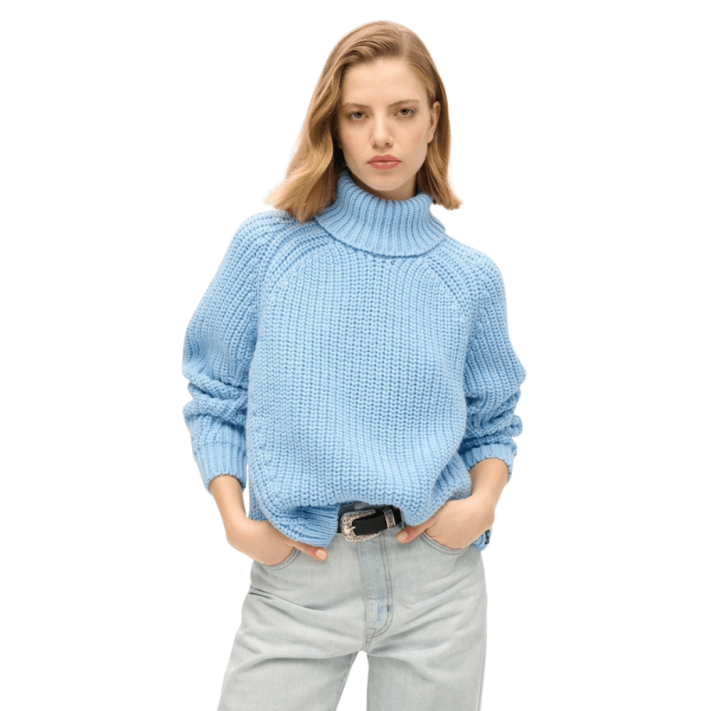 Superdry Slouchy Stitch Roll Neck Knit Jumper