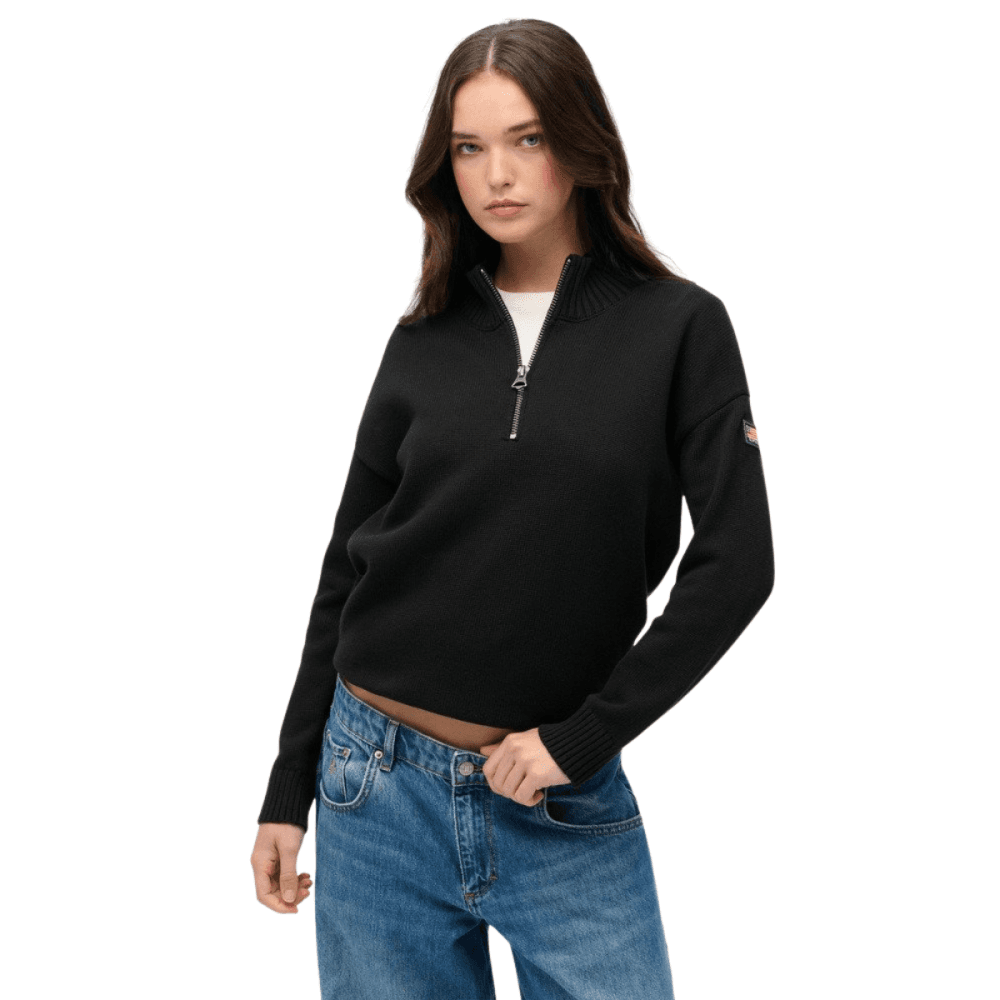 Superdry Slouchy Knitted Half Zip Jumper