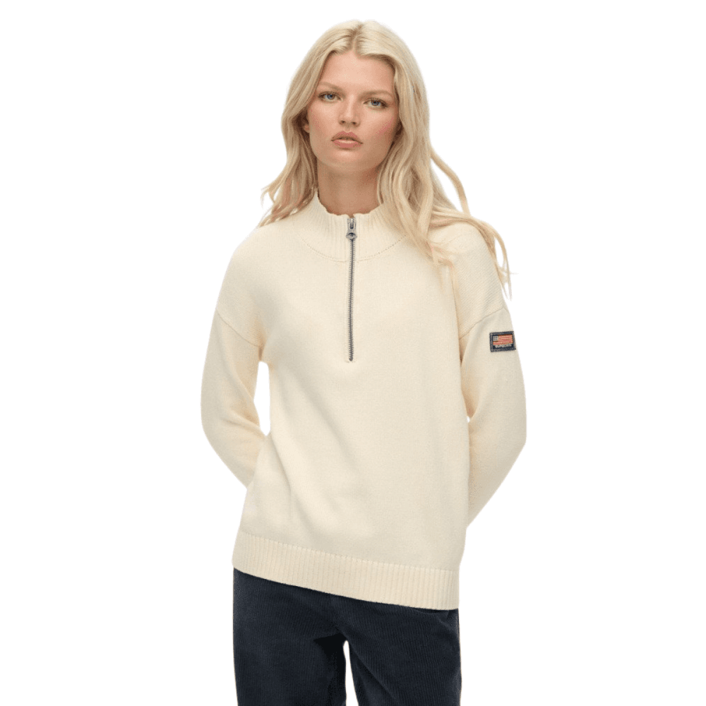 Superdry Slouchy Knitted Half Zip Jumper