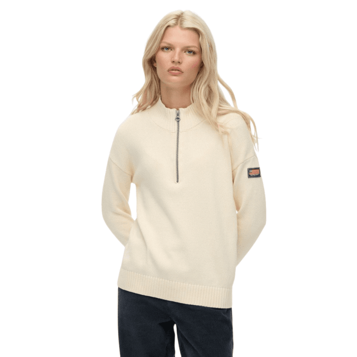 Superdry Slouchy Knitted Half Zip Jumper
