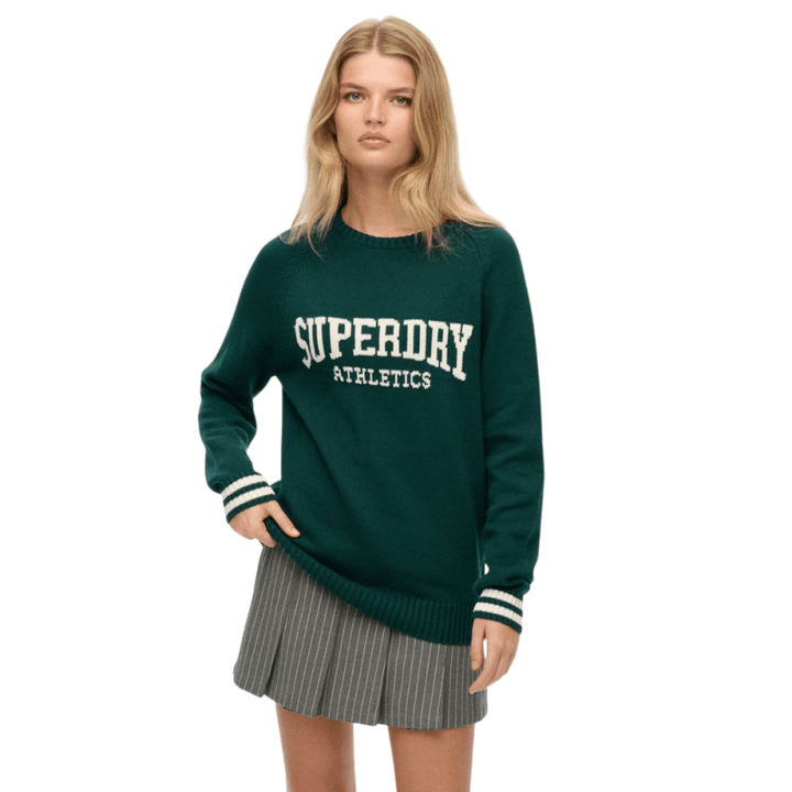 Superdry Slouchy Intarsia Graphic Knitted Jumper