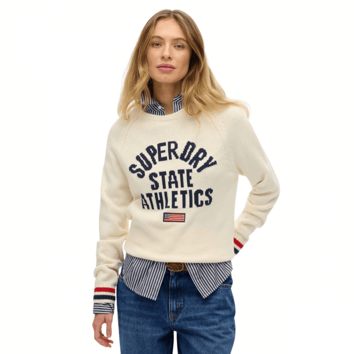 Superdry Slouchy Intarsia Graphic Knitted Jumper