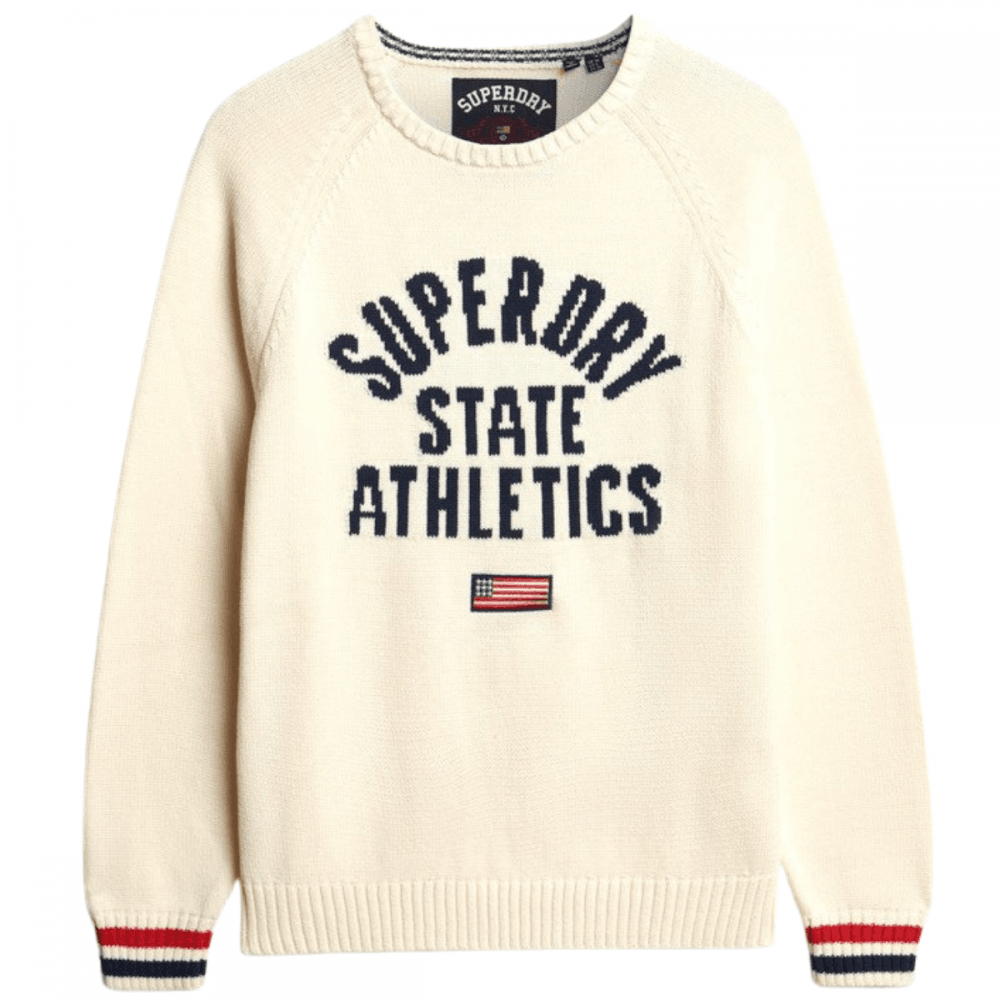 Superdry Slouchy Intarsia Graphic Knitted Jumper