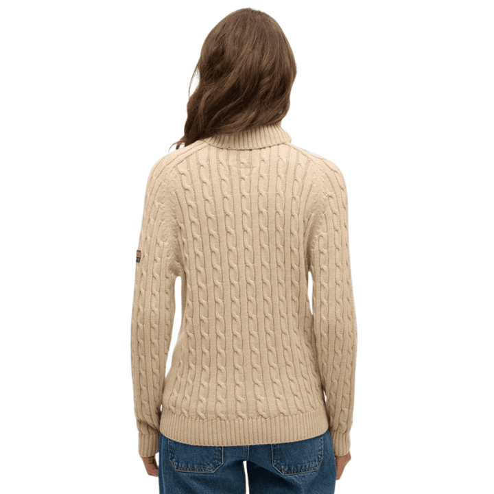 Superdry Slouchy Cable Roll Neck Jumper