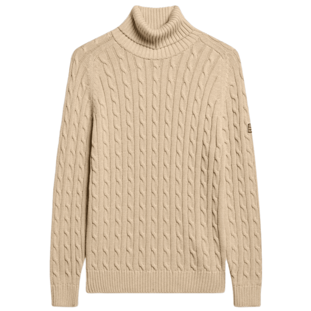 Superdry Slouchy Cable Roll Neck Jumper