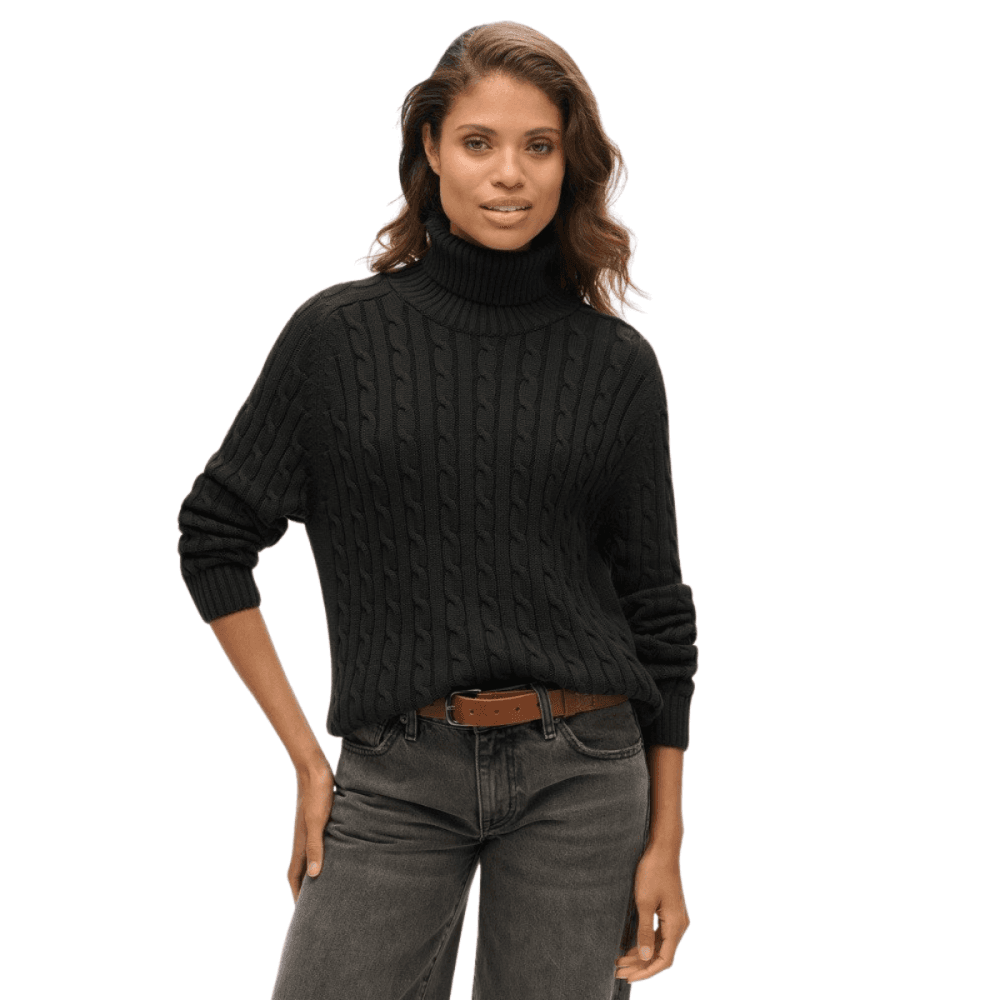 Superdry Slouchy Cable Roll Neck Jumper