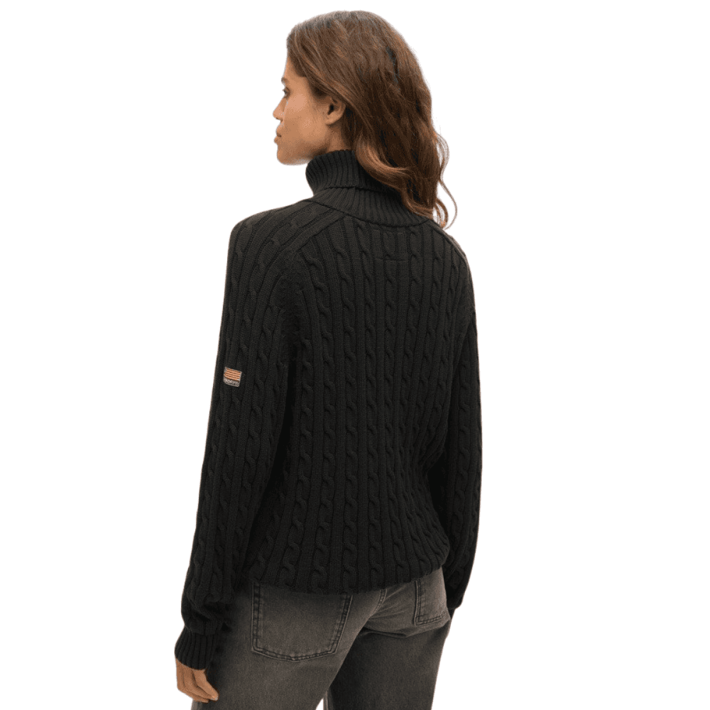 Superdry Slouchy Cable Roll Neck Jumper