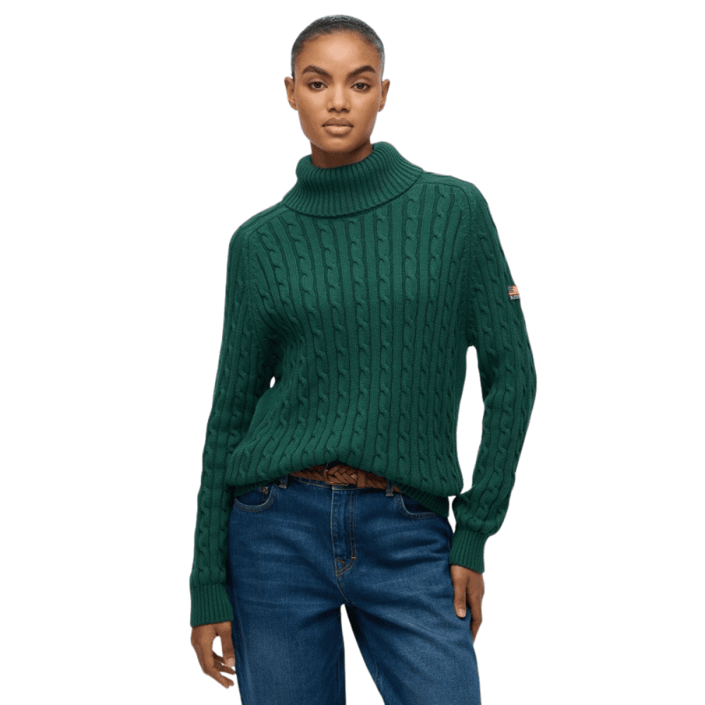 Superdry Slouchy Cable Roll Neck Jumper