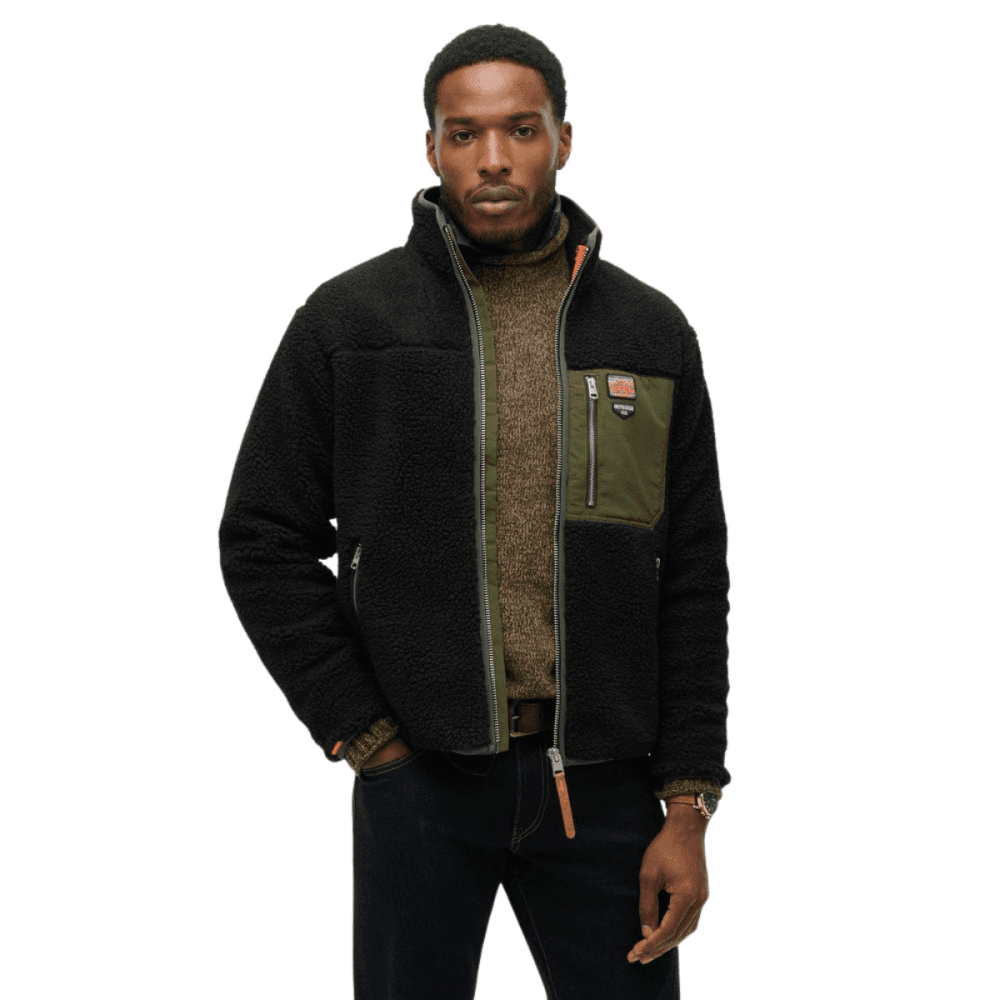 Superdry Vintage Retro Borg Fleece Jacket