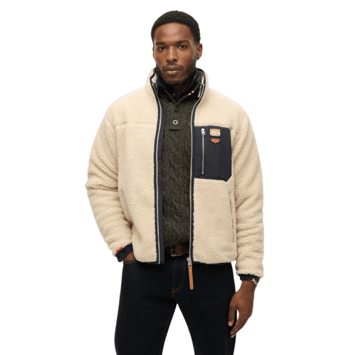 Superdry Vintage Retro Borg Fleece Jacket