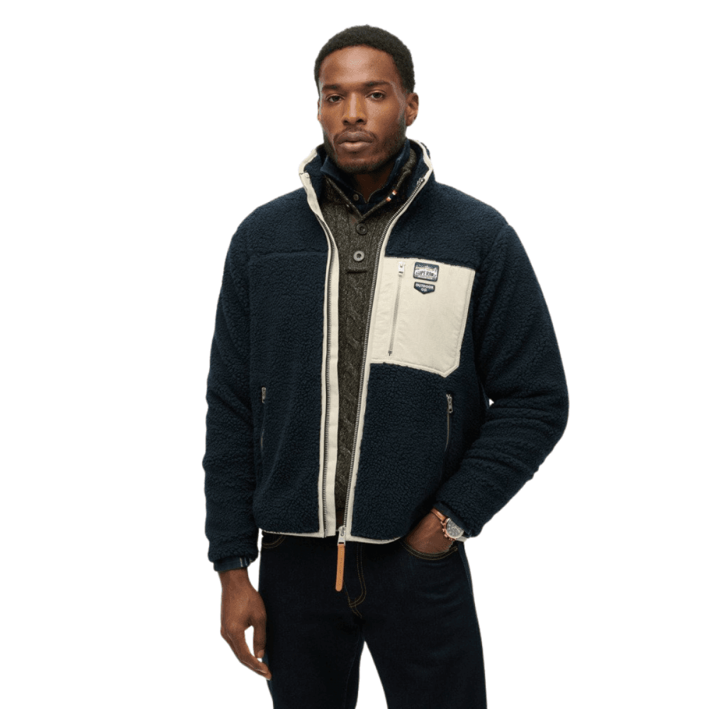 Superdry Vintage Retro Borg Fleece Jacket
