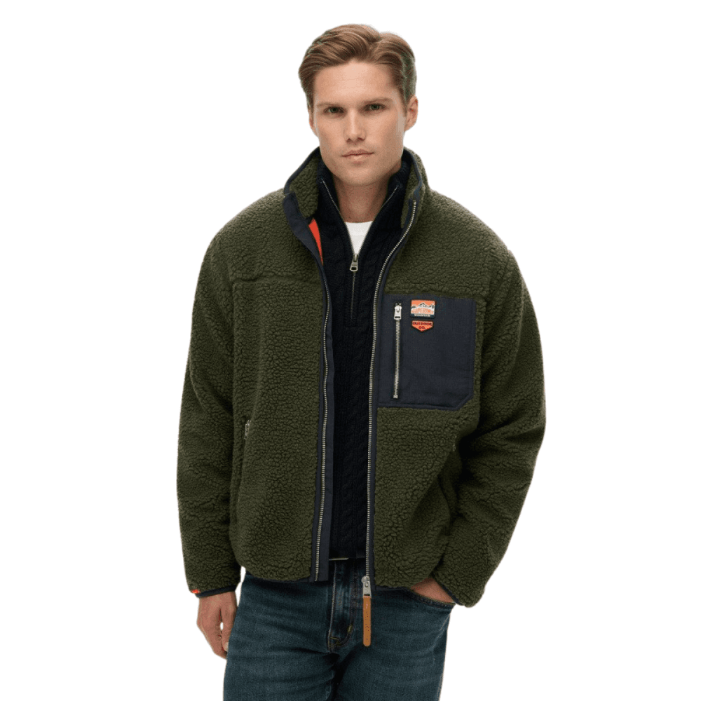 Superdry Vintage Retro Borg Fleece Jacket