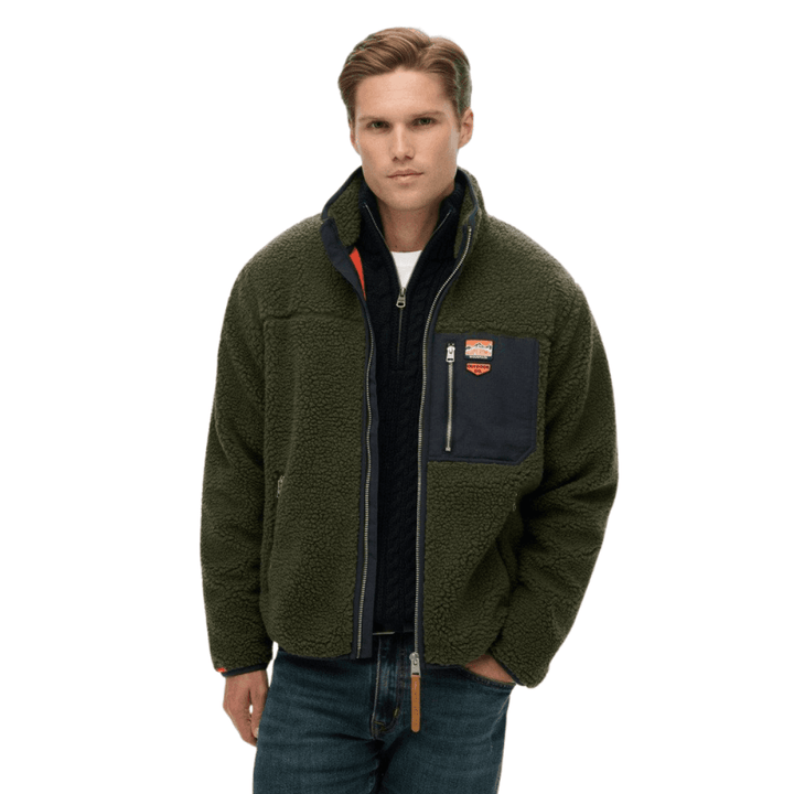 Superdry Vintage Retro Borg Fleece Jacket