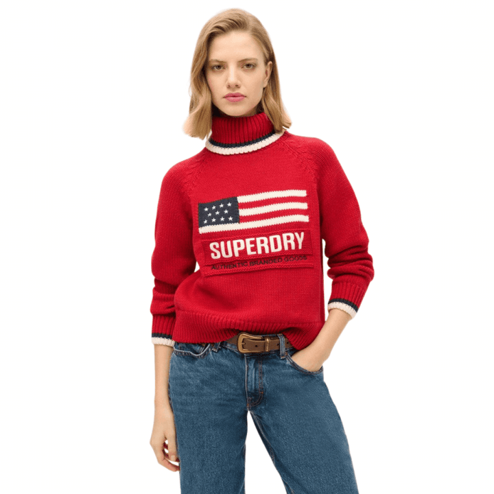 Superdry Americana Roll Neck Knit Jumper
