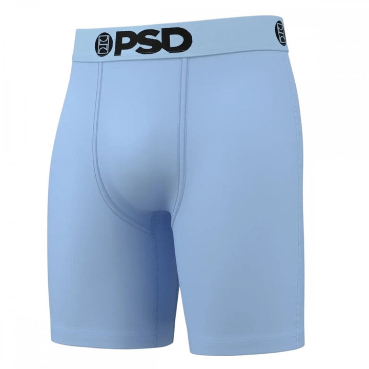 PSD NC Blue Solid Cotton Boxer Briefs
