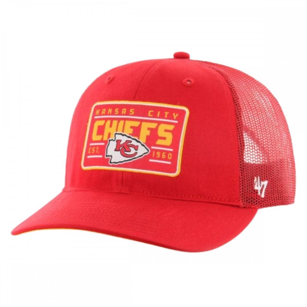 47 NFL Kansas City Chiefs Hardline Trucker Snapback Cap Red