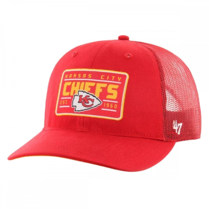 47 NFL Kansas City Chiefs Hardline Trucker Snapback Cap Red