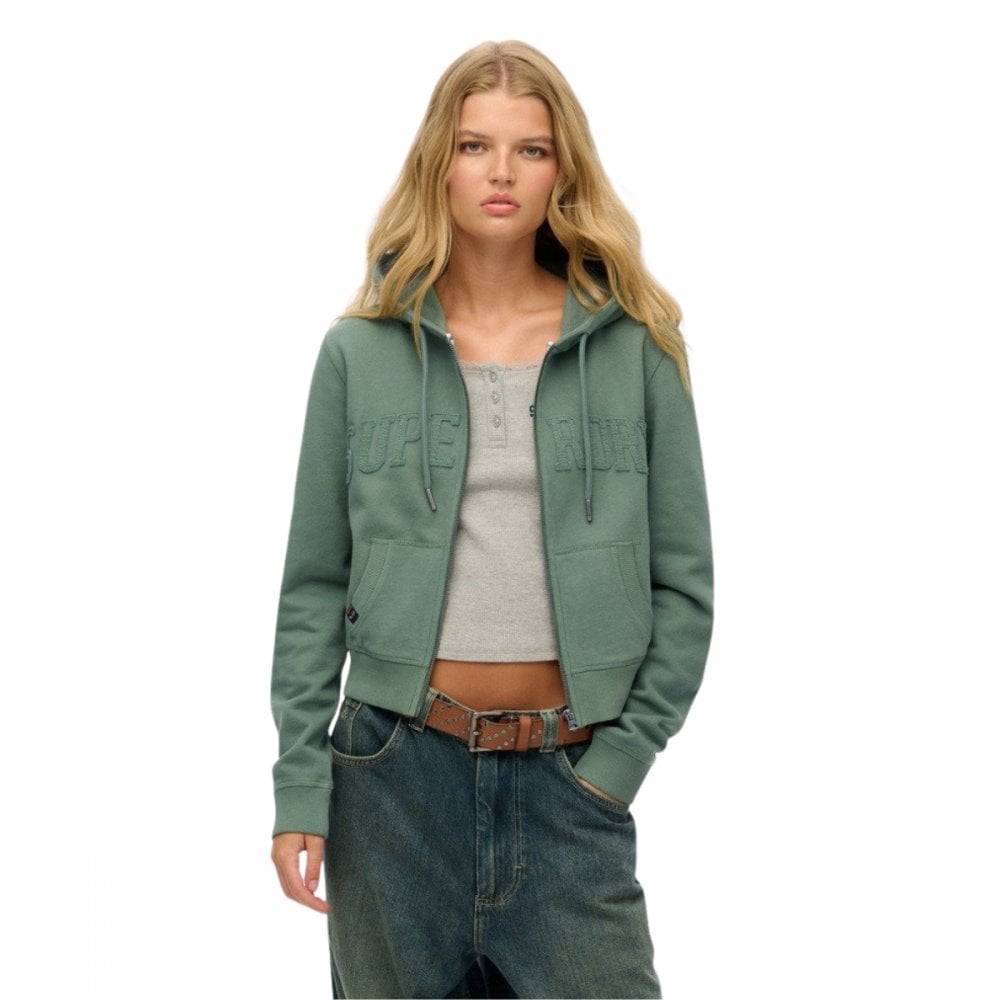 Superdry Athletic Tonal Crop Ziphood
