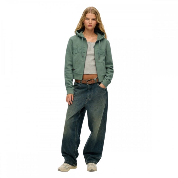 Superdry Athletic Tonal Crop Ziphood