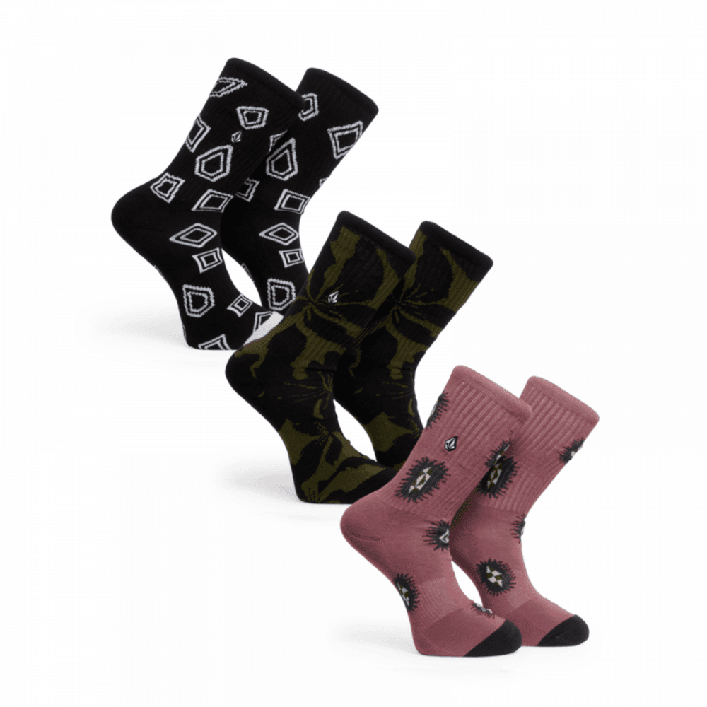 Volcom Print Mixer Sock 3Pk