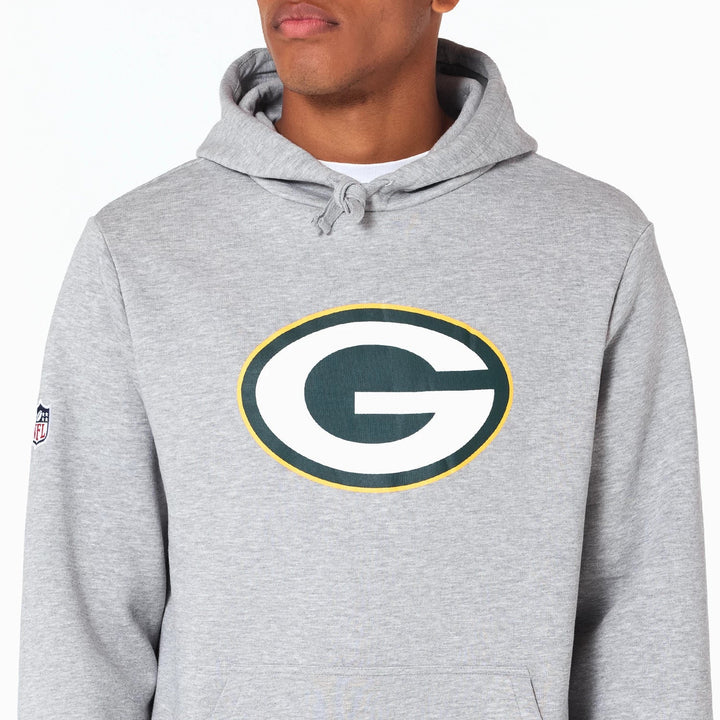 New Era Green Bay Packers NFL Grey Pullover Hoodie