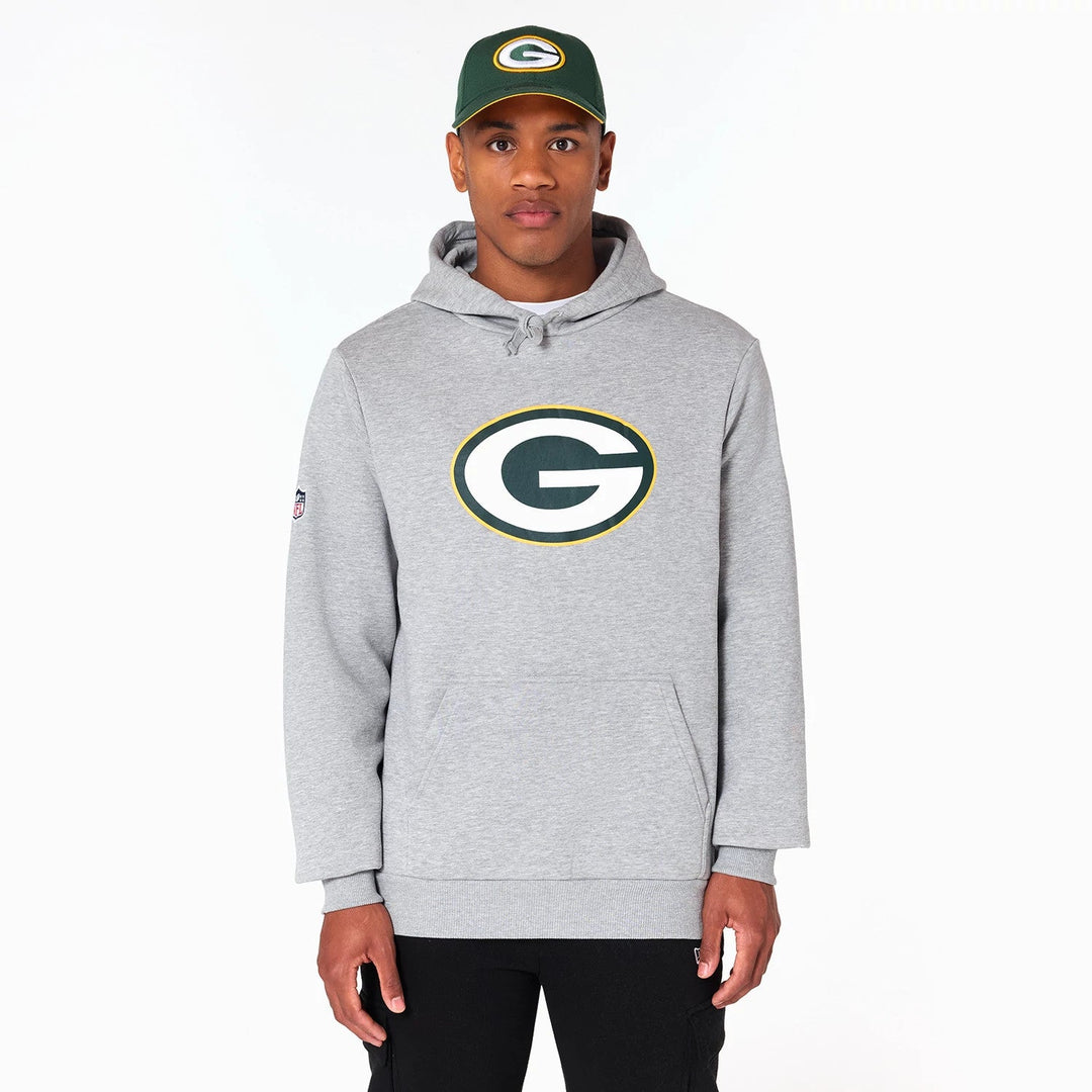 New Era Green Bay Packers NFL Grey Pullover Hoodie