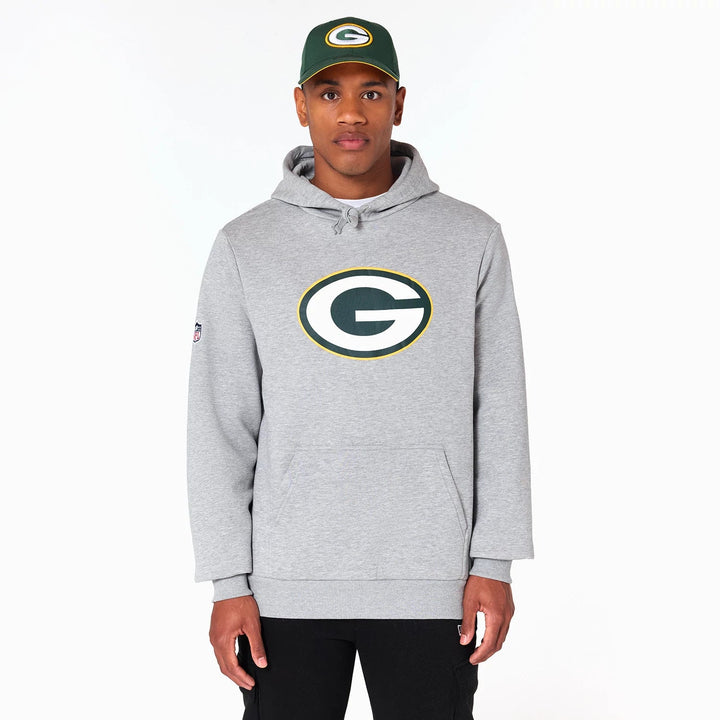 New Era Green Bay Packers NFL Grey Pullover Hoodie