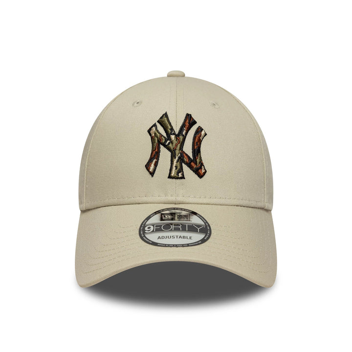 New Era New York Yankees MLB Outline Camo Cream 9FORTY Cap