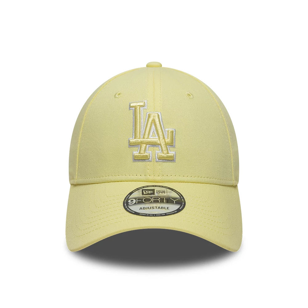 New Era LA Dodgers MLB Team Outline Pastel Yellow 9FORTY Adjustable Cap
